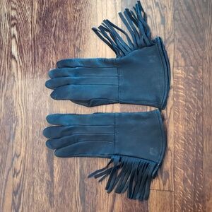 Men’s Leather Gloves with Fringe